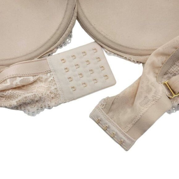 Soma Embraceable Perfect Coverage Bra Beige 40DD Underwire Enchanting Lace Wing - Picture 4 of 6